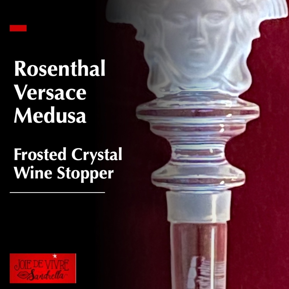 Rosenthal Versace Medusa Frosted Crystal Wine Stopper